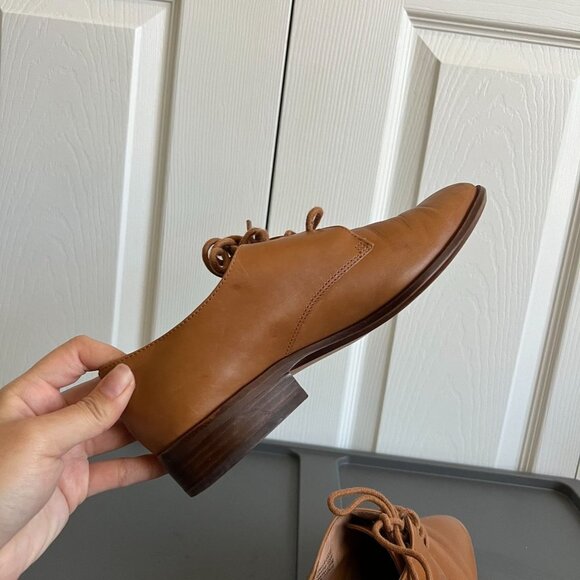 Madewell The Jess Brown Leather Lace-Up Pointy Toe Oxfords Women's Size 7 - Picture 11 of 12